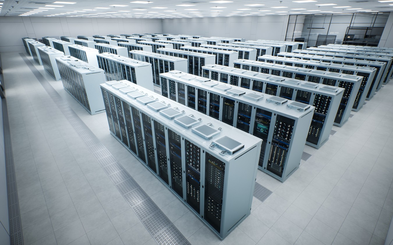 Sala de servidores de un centro de datos